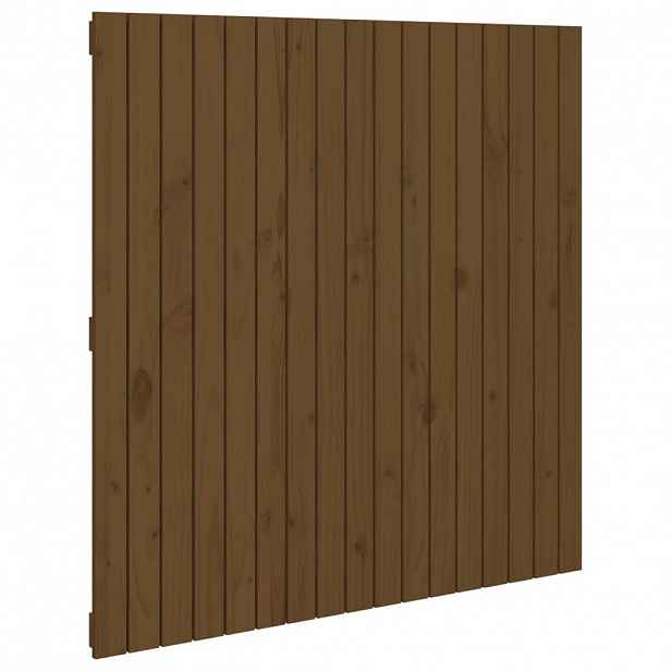 vidaXL Nástěnné čelo postele medově hnědé 108x3x110cm masivní borovice