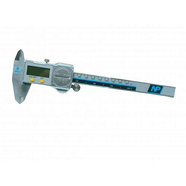 Voděodolné Np Tools Elektronické posuvné měřítko třída IP67 rozsah 0-150 mm