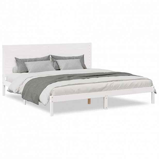 vidaXL Prodloužený rám postele bez matrace bílý 200 x 220 cm masiv