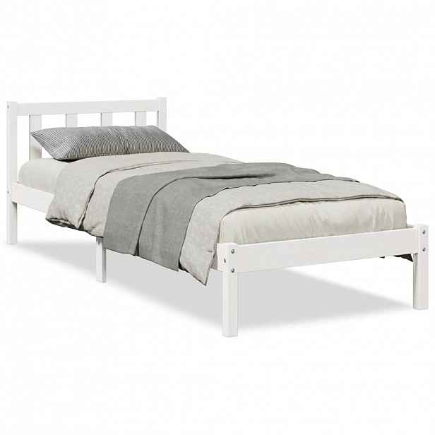 vidaXL Prodloužený rám postele bez matrace bílý 80 x 220 cm borovice
