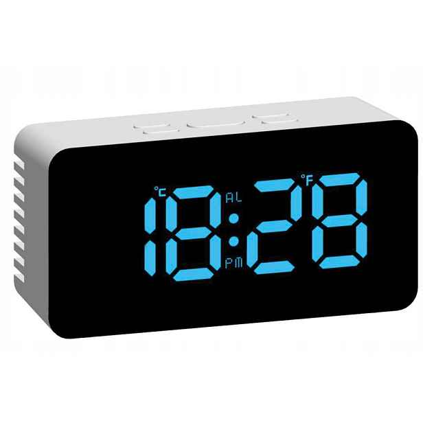 Modrý Čitelný Led Budík S Teploměrem Jvd SB3658.5 Alarm