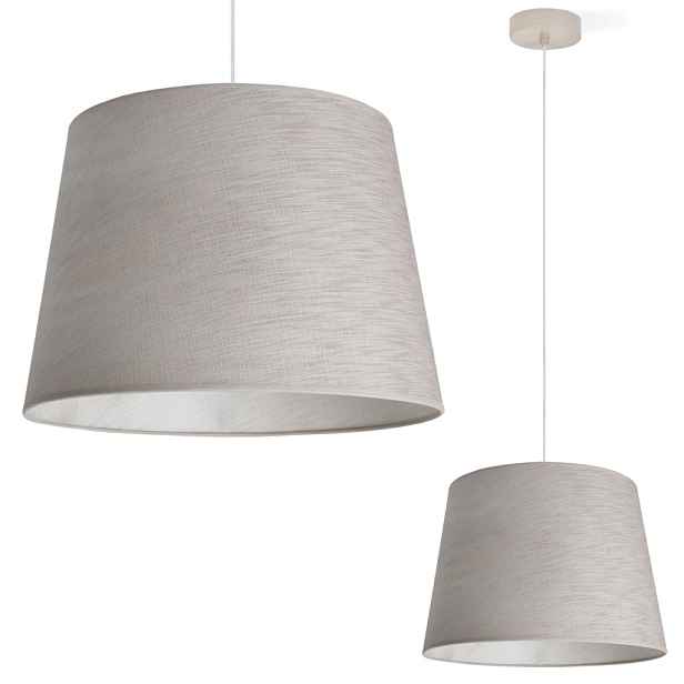 Závěsná Stropní Lustrová Lampa S Lněným Stínidlem Boho Béžová Do Jídelny