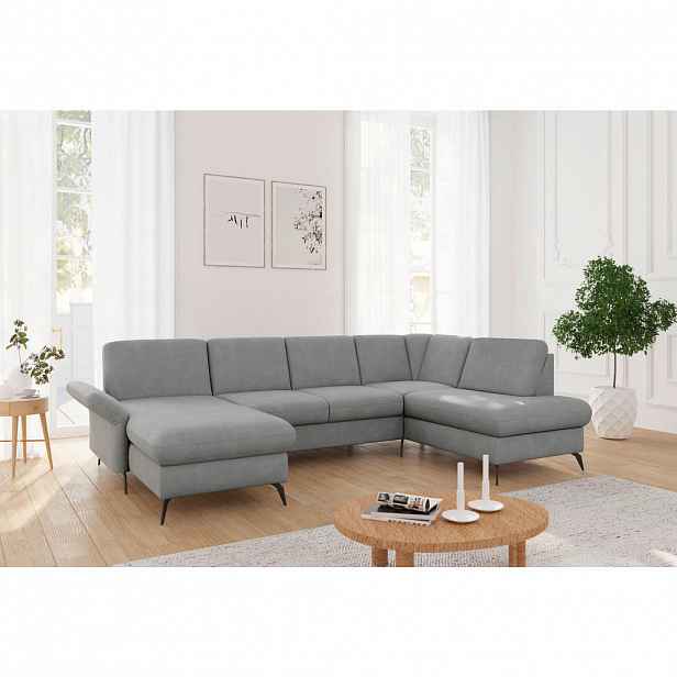 Sit & More SEDACÍ SOUPRAVA, textil, šedá