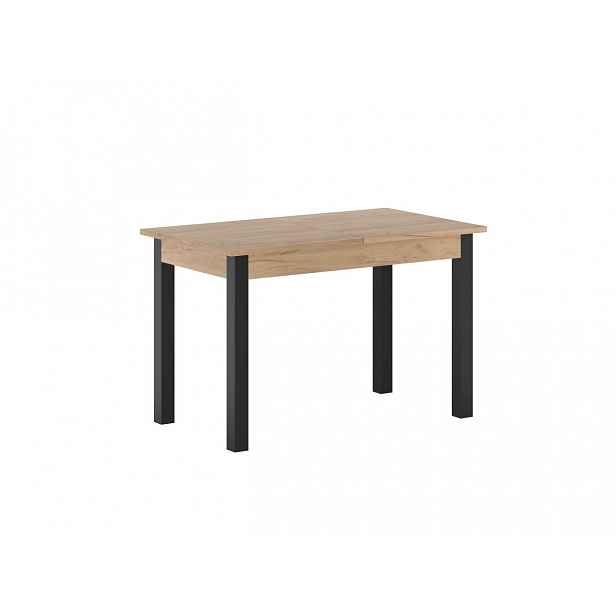 Rozkládací jídelní stůl 120(160)x67 cm KONIAS - zlatý dub craft / černý