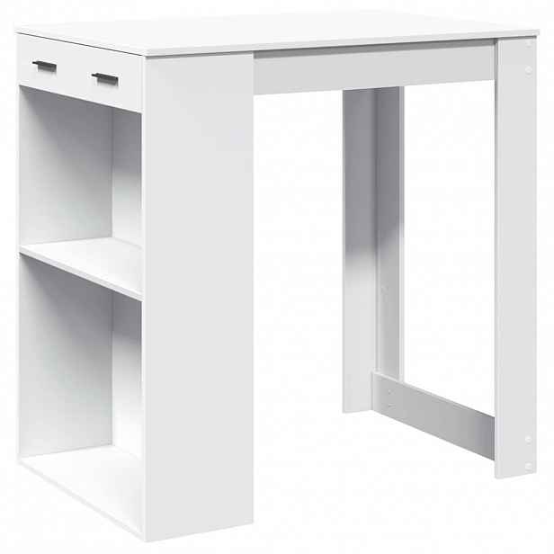 vidaXL Barový stůl bílý 102 x 70 x 103,5 cm kompozitní dřevo