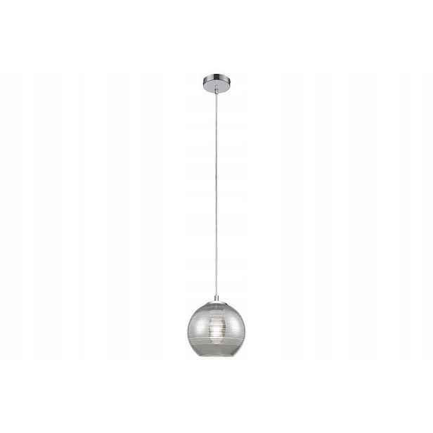 Závěsná lampa chromovaná skleněná koule 20 cm nad stůl ostrov bar Reality