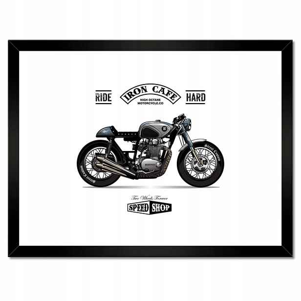 Plakáty v rámu 40x30 Motocykl Zabytek Vintage