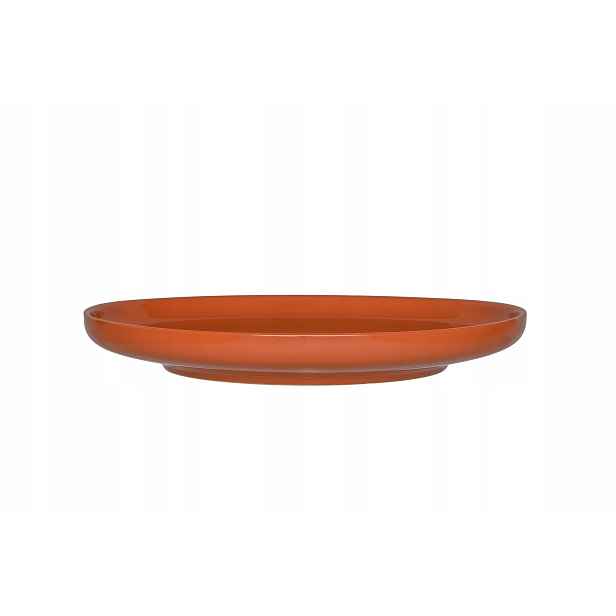 Keramický Obědový Talíř Malý Kulatý Oranžový Ø 21 cm 2 ks