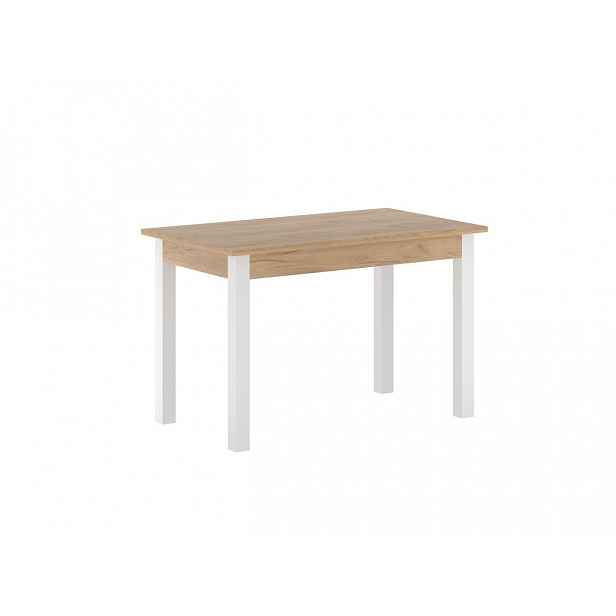 Rozkládací jídelní stůl 120(160)x67 cm KONIAS - zlatý dub craft / bílý