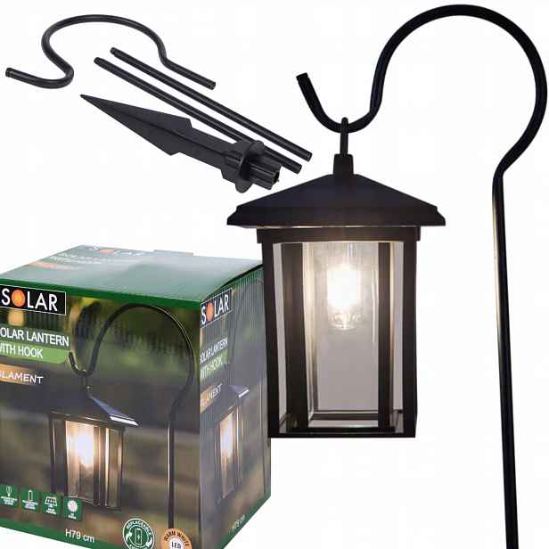 Solární Lampa Led Lampa Zahrada Terasa Balkon Závěsný Senzor Soumraku