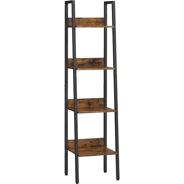 SONGMICS Regál Vasagle LUDGE 4 patra hnědý/černý