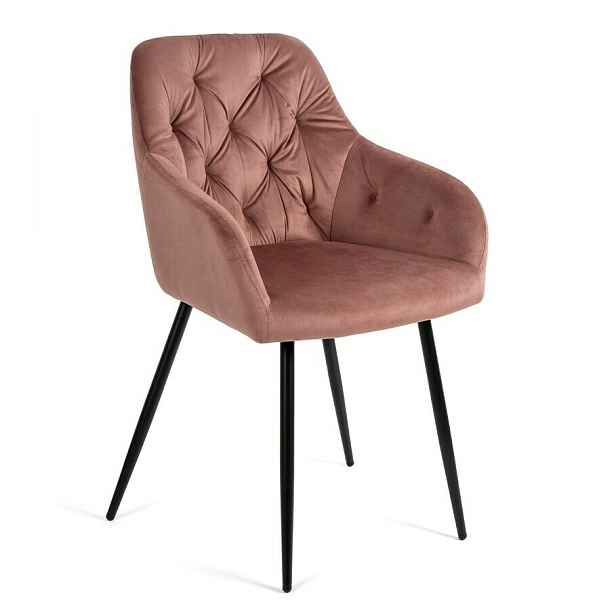 Jídelní židle BOUDOIR pudrově růžová, 2 ks