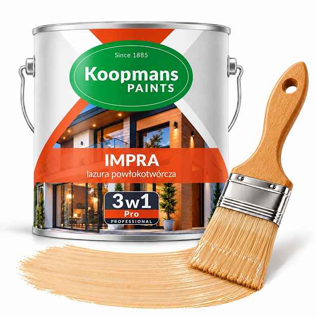 Lazura na dřevo Koopmans Impra 3v1 bezbarvá Uv 5 l