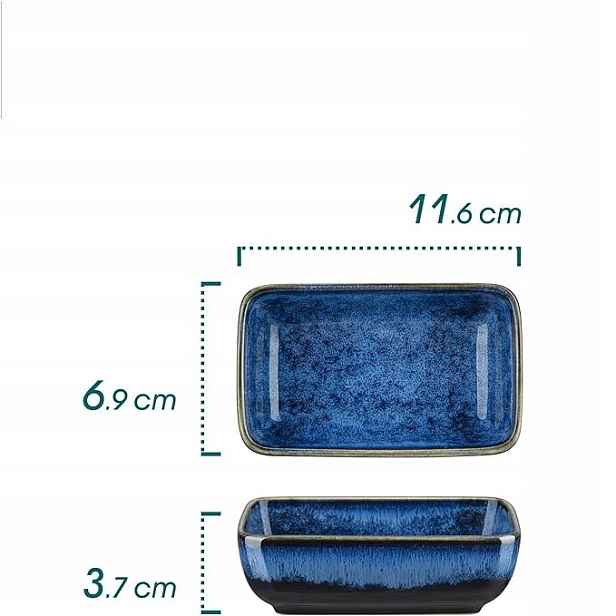 Misky Na Dipy, Omáčky Z Kameniny, 4 Ks, Dezertní Předkrmy, Modré