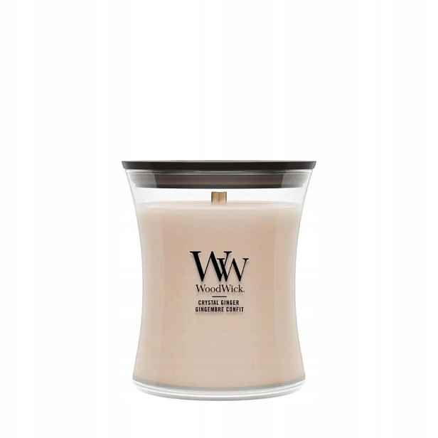 Střední svíčka Crystal Ginger WoodWick