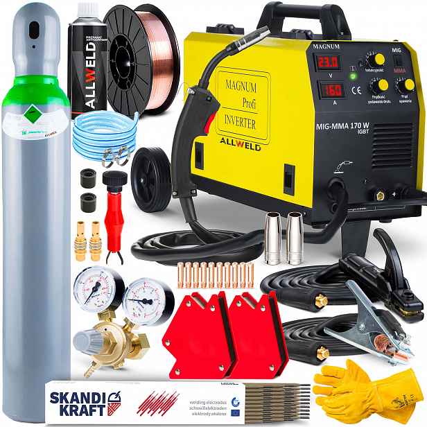 Svářečka Inverter Magnum Mig Mag Flux Hliník Synergie Igbt 230V 160A