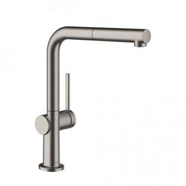 Hansgrohe Talis dřezová baterie s vytahovací sprškou kartáčovaný černý chrom 72845340