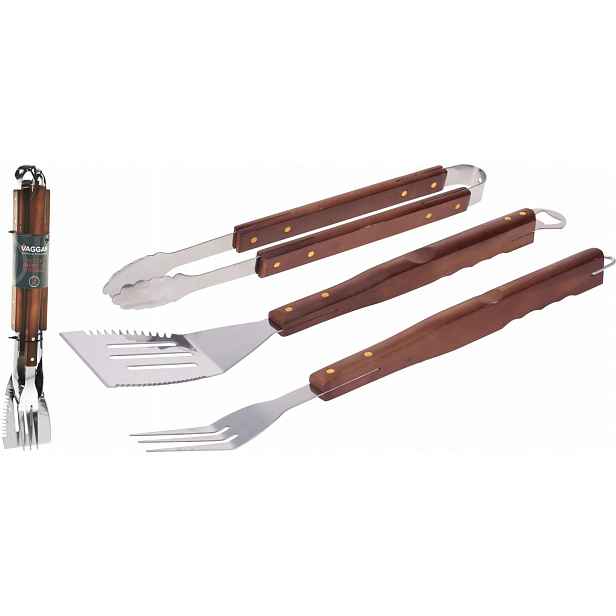 Koopman Bbq náčiní kovové s dřevěnou rukojetí