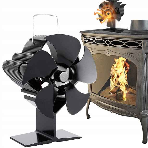 Krbový Ventilátor S 5 Lopatkami Ventilátor Pro Kamna Bez Elektřiny