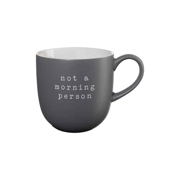 Porcelánový hrnek s uchem 350 ml HEY ASA Selection - tmavě šedý