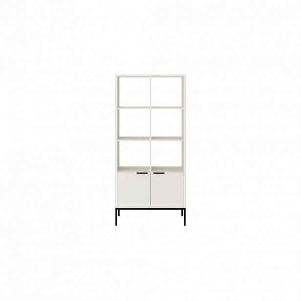 RAUMHIRSCH FURNITURE KNIHOVNA Austin bílá, černá 40/171,3/80 cm
