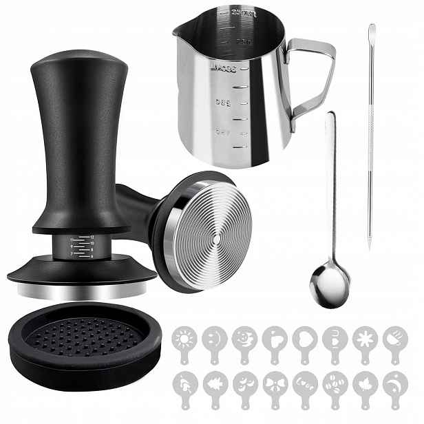 Sada na kávu: Šlehač na kávu, Lis na kávu, Tamper na espresso 6