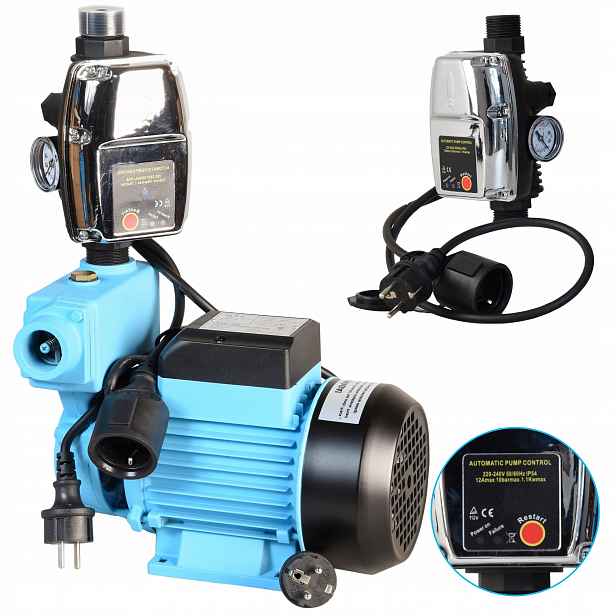 Výkonná Vodní Pumpa 750 W 50 L/min 5,5 Bar S Automatickým Ovládáním Chodu Na Sucho