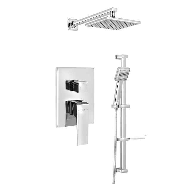 Aqualine RITMO podomítkový sprchový set s pákovou baterií, 2 výstupy, chrom