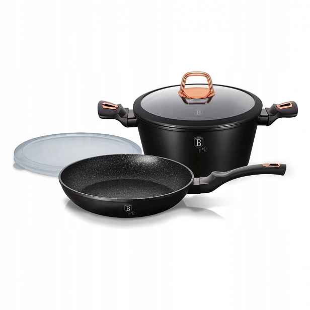 BH-7741 Sada hrnců 4 ks Berlinger Haus Black Rose indukční