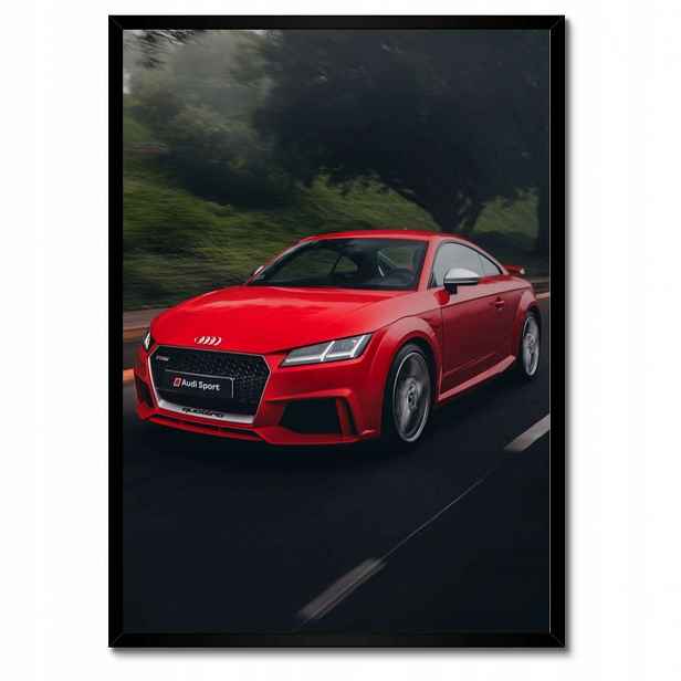 Plakáty v rámu 50x70 Červené Audi Auto