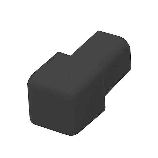 Roh k liště hranatý PVC tmavě šedá výška 8 mm, LHROH84