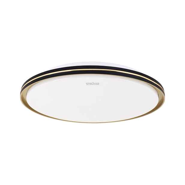 Stropní Svítidlo 24W černo-zlatý 42 cm s proměnnou barvou Struhm