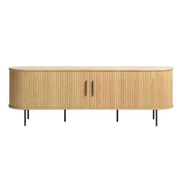 TV stolek v dekoru dubu v přírodní barvě 56x180 cm Nola – Unique Furniture
