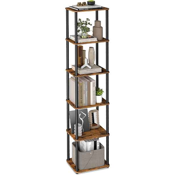 SONGMICS Regál Vasagle Niron 173 cm černý/hnědý
