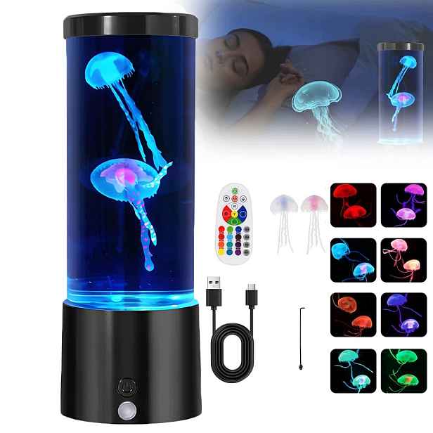noční Led lampa s medúzou, kreativní Rgb lampa s medúzou pro děti
