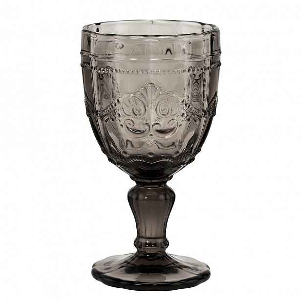 Butlers VICTORIAN Sklenice na stopce 230 ml - šedá