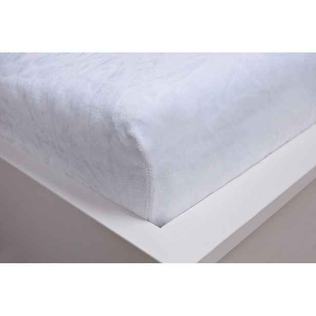 Bílé napínací prostěradlo z mikroflanelu 90x200 cm – Jerry Fabrics