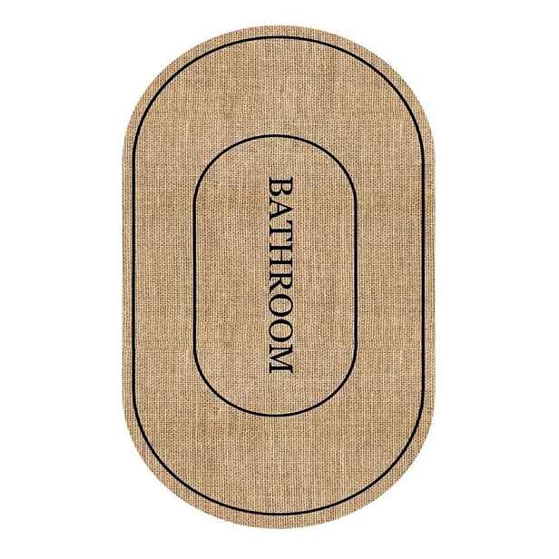 Hnědá koupelnová předložka 60x90 cm Jute Look – Mila Home