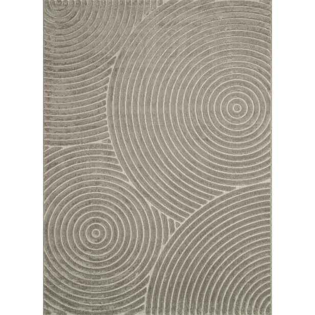 Koberec šedý do obývacího pokoje, moderní vyřezávaný geometrický vzor 80x150 cm