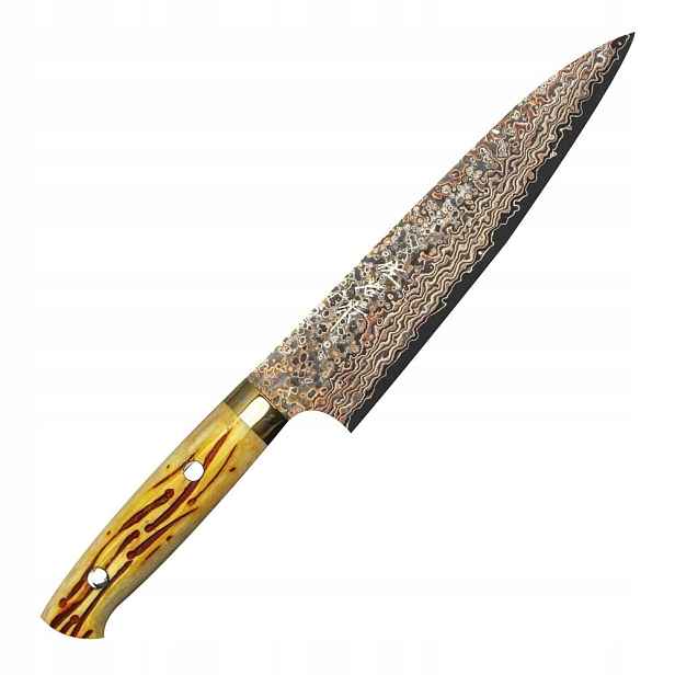 Nůž Šéfkuchaře Takeshi Saji Obb Black Vg 10 Color 18 cm, dřevo
