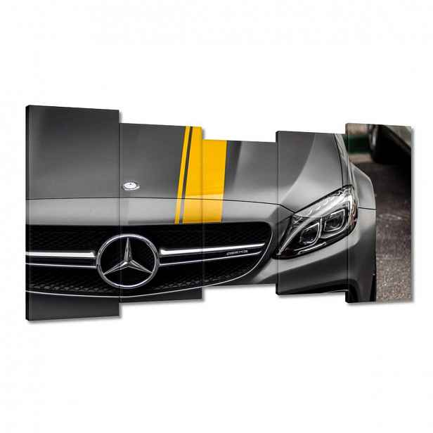Obrazy 150x80 Mercedes Amg Žlutý proužek
