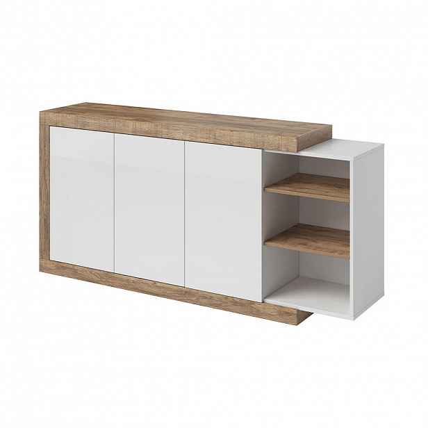 Petits-meubles SIDEBOARD Azior Bílá a dřevo