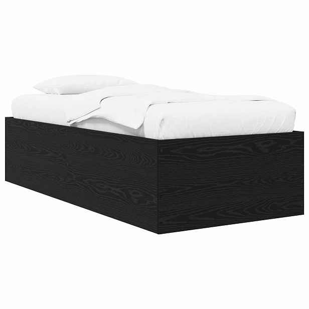 vidaXL Postel na podlaze Černý dub 80 x 200 cm Kompozitní dřevo
