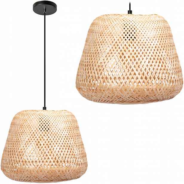 Závěsná Lampa Boho Přírodní Hnědá A Hnědá Toolight