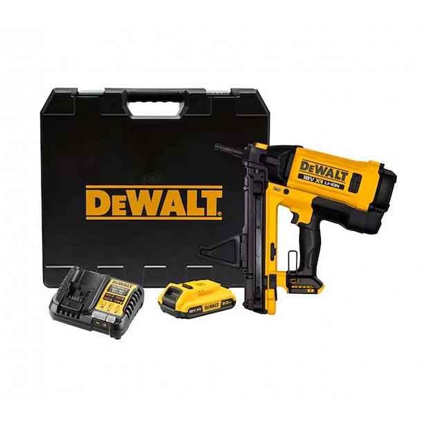 DeWALT - 18V AKU hřebíkovačka 13-40 mm, 1x aku 2,0 Ah Li-Ion, nabíječka DGN845D1