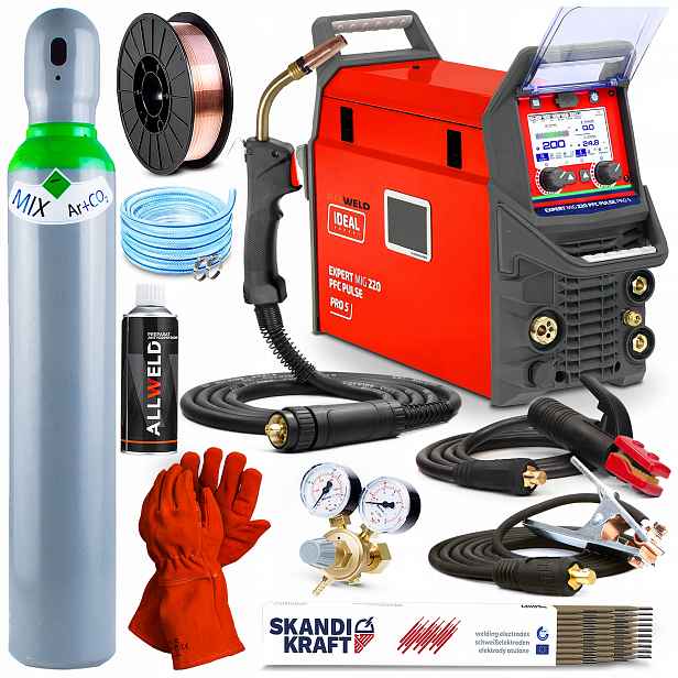 Poloautomatický Svařovací Stroj Ideal Expert Mig 220 Pfc Pulse PRO5 LCD Mma Tig 200A