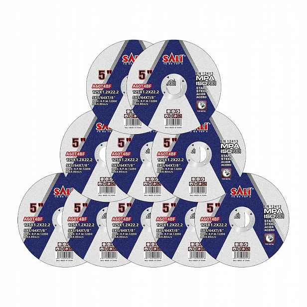 Řezací kotouče na kov 125x1,0x22,23 mm úhlová bruska 100 ks