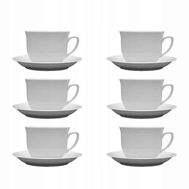 Sada šálků Vídeň Lubiana bílá 300 ml/16 cm 6 kusů