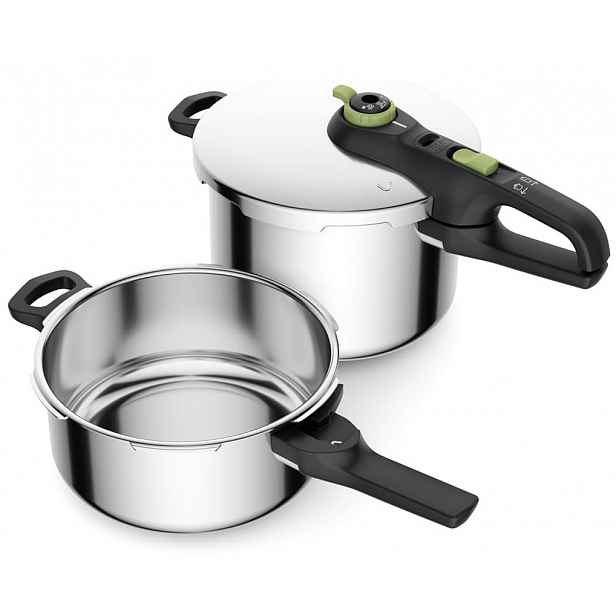 Tefal Tlakový Hrnec 6 l Nerezová Ocel Indukce 2 programy Zelená až pro 6 osob