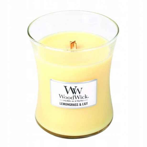 WoodWick střední svíčka Lemongrass & Lily 275 g